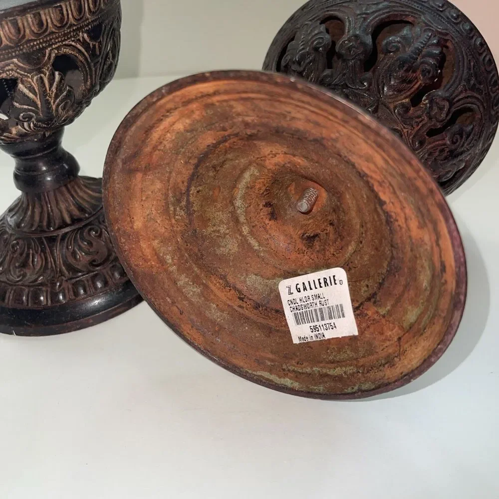 ZGallerie Chadsworth Rust Candle Holders (pair)
